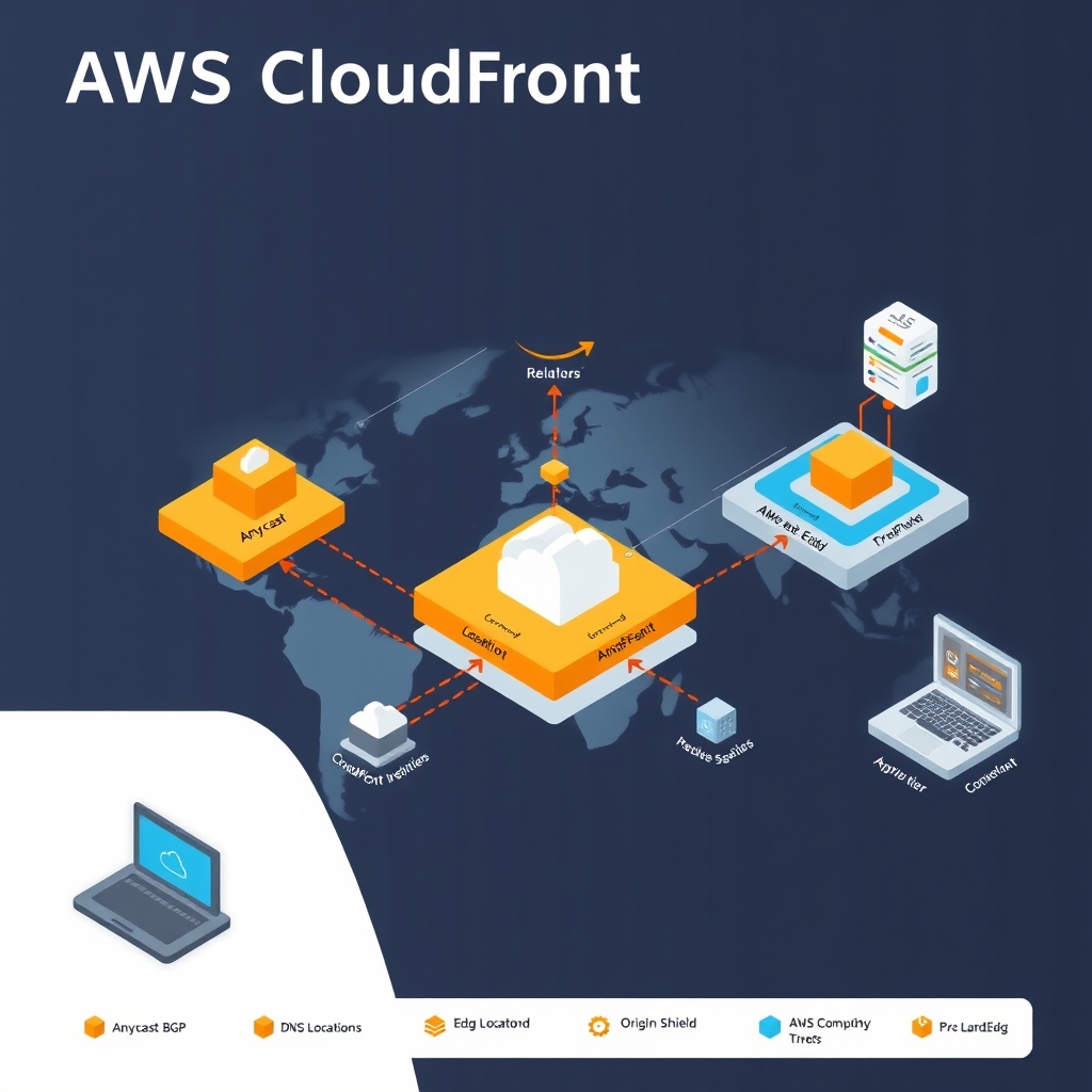 How AWS CloudFront Distributes Content Globally architecture illustration