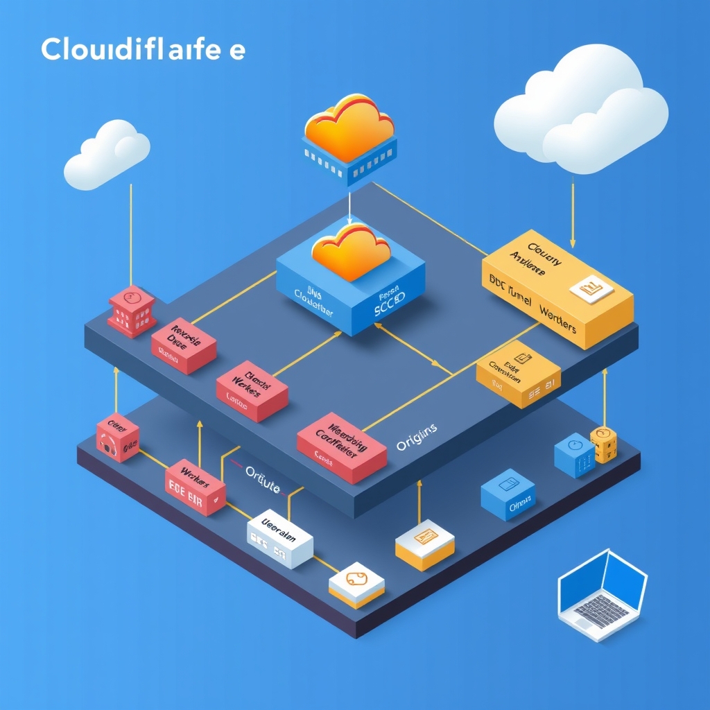 Cloudflare Architecture architecture illustration