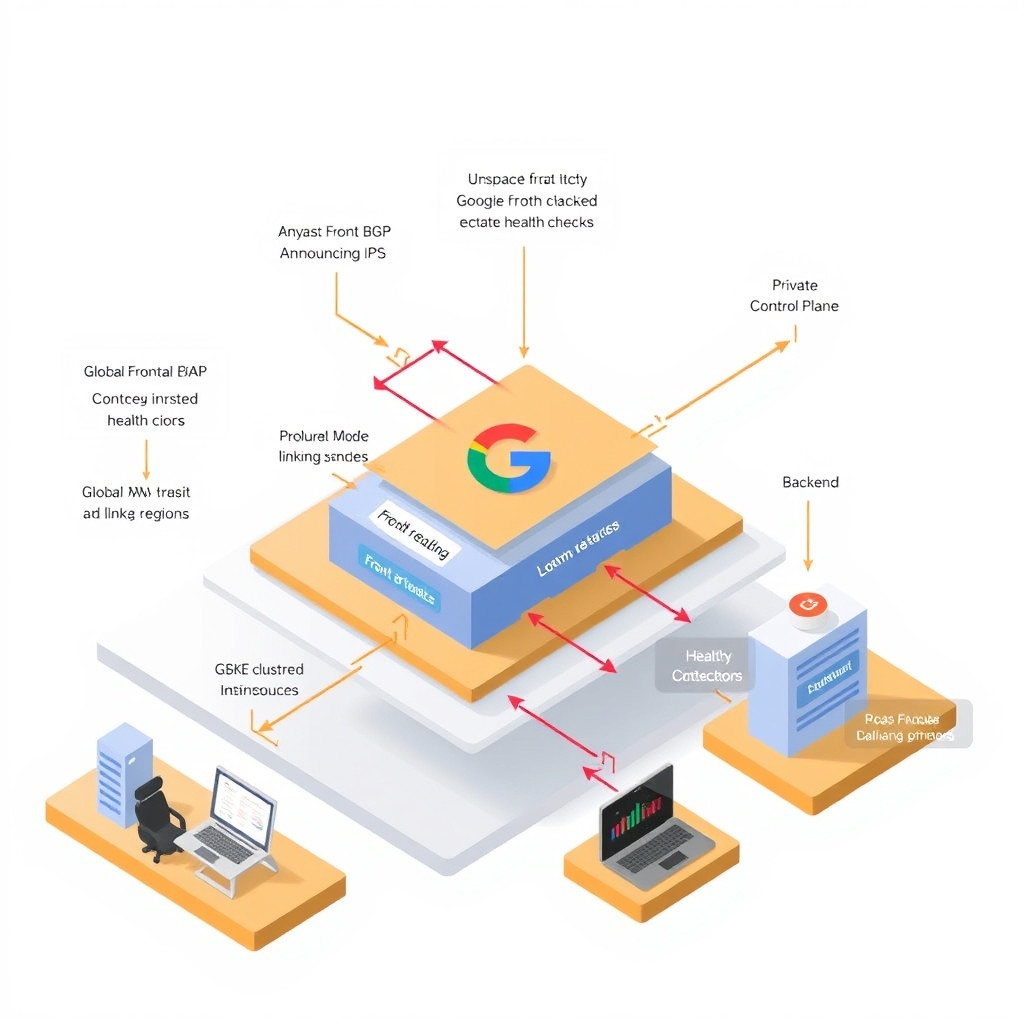 How Google Global Load Balancing Works architecture illustration