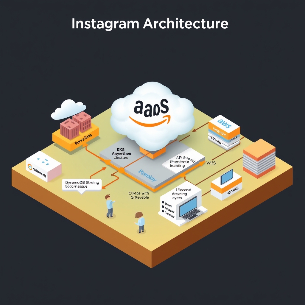 Instagram Architecture architecture illustration